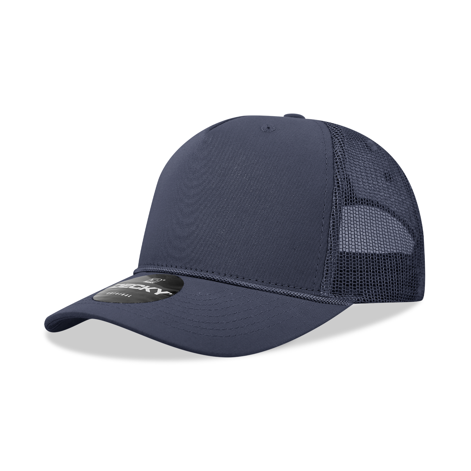 Decky 6040 5 Panel Mid Profile Structured Cotton/Poly Blend Trucker w/Rope