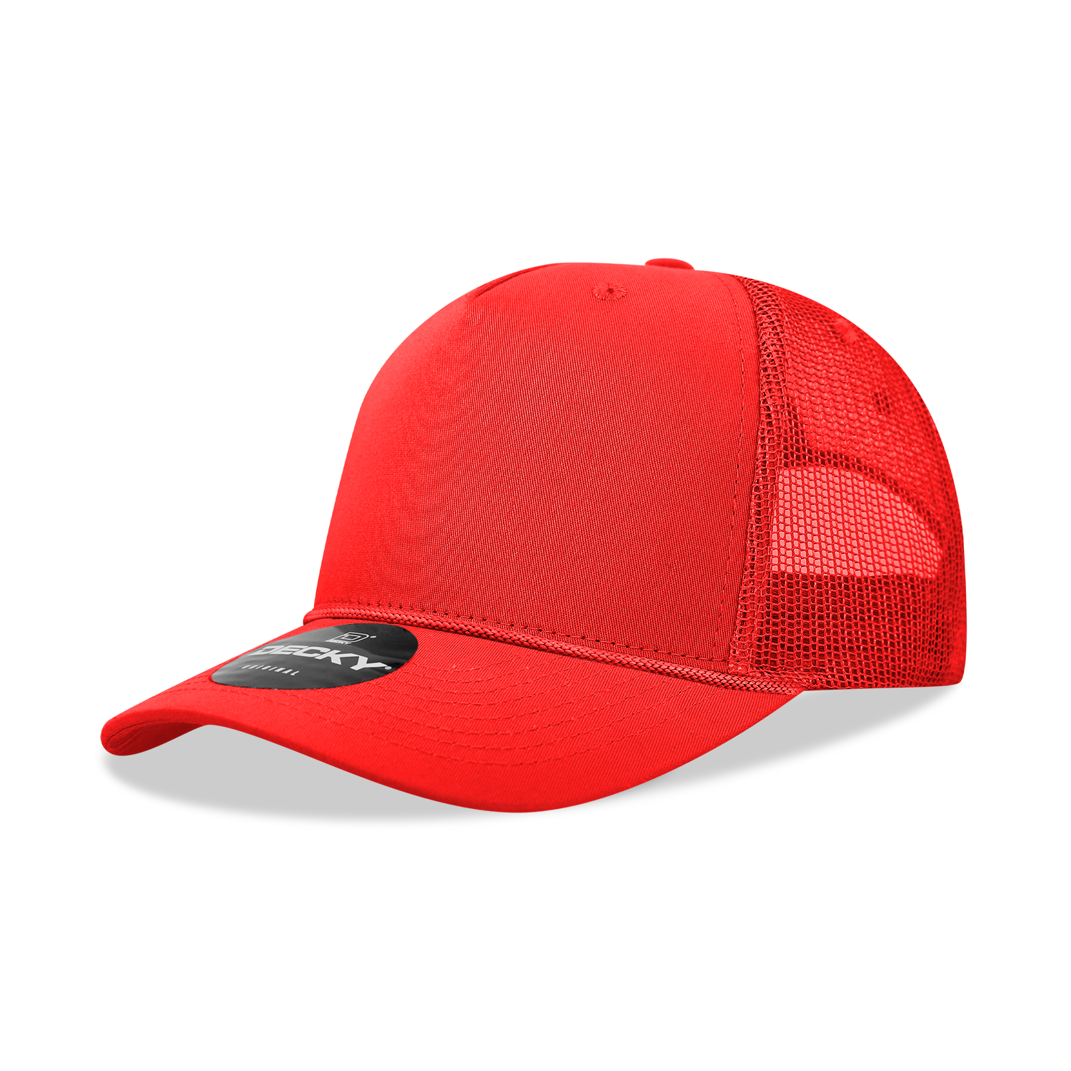 Decky 6040 5 Panel Mid Profile Structured Cotton/Poly Blend Trucker w/Rope