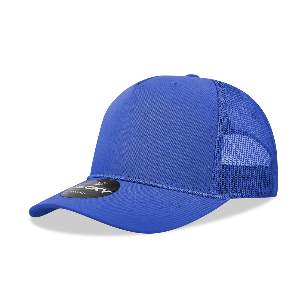 Decky 6040 5 Panel Mid Profile Structured Cotton/Poly Blend Trucker w/Rope