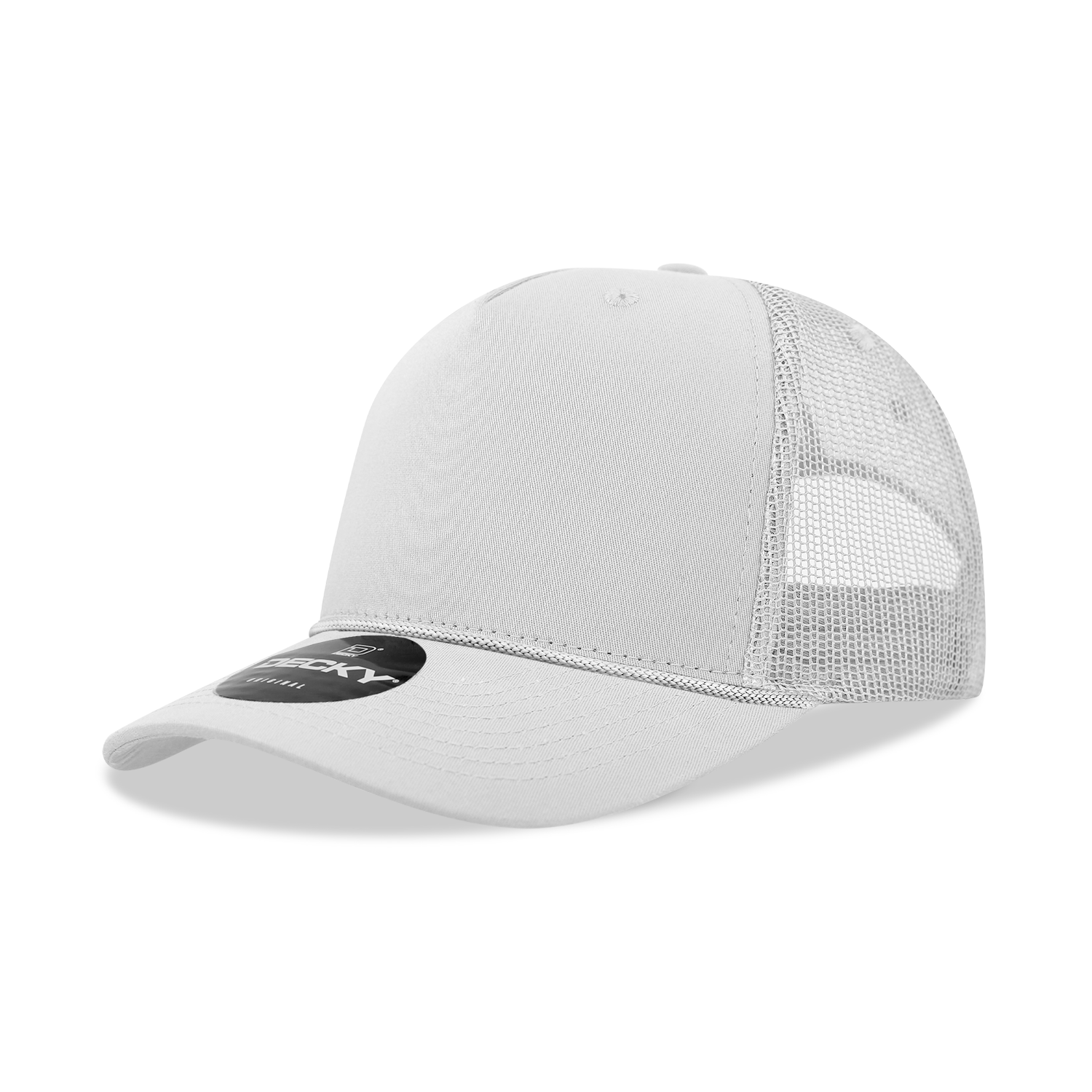 Decky 6040 5 Panel Mid Profile Structured Cotton/Poly Blend Trucker w/Rope