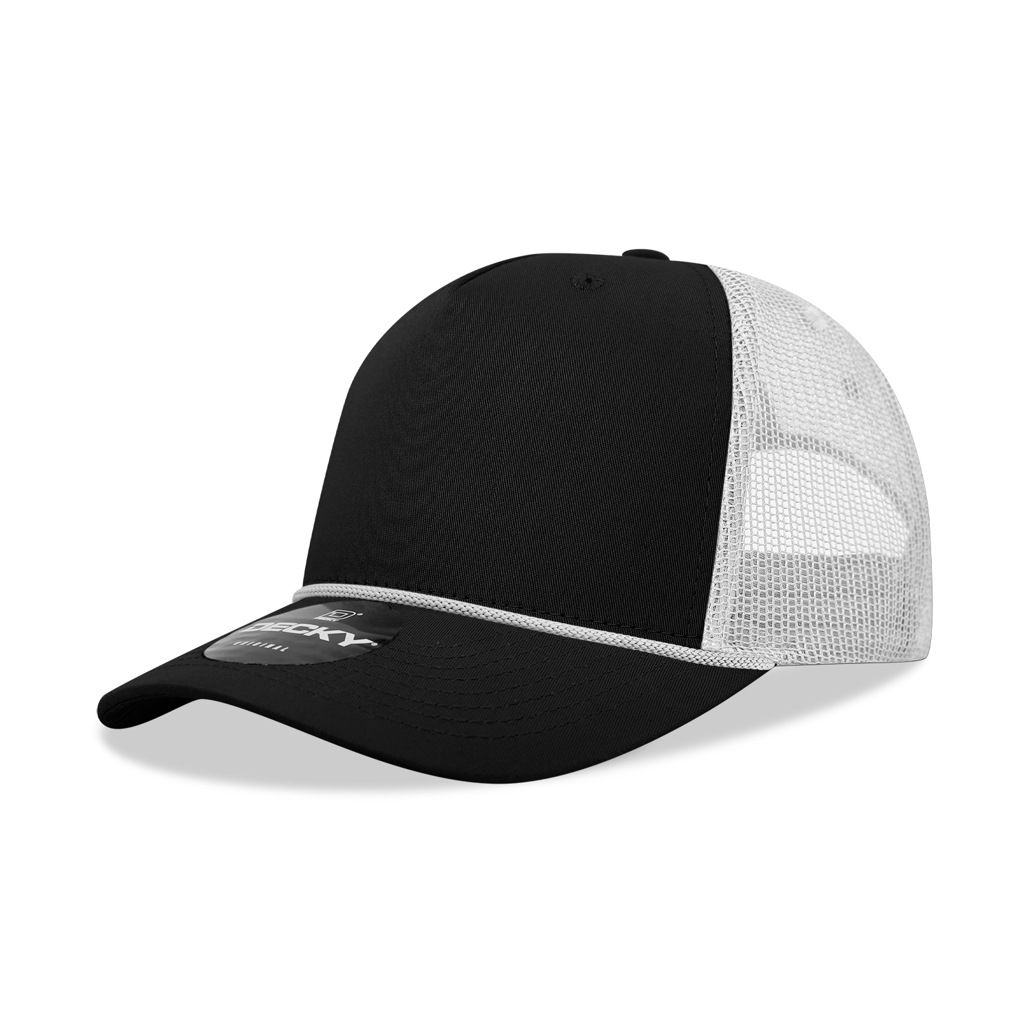Decky 6040 5 Panel Mid Profile Structured Cotton/Poly Blend Trucker w/Rope