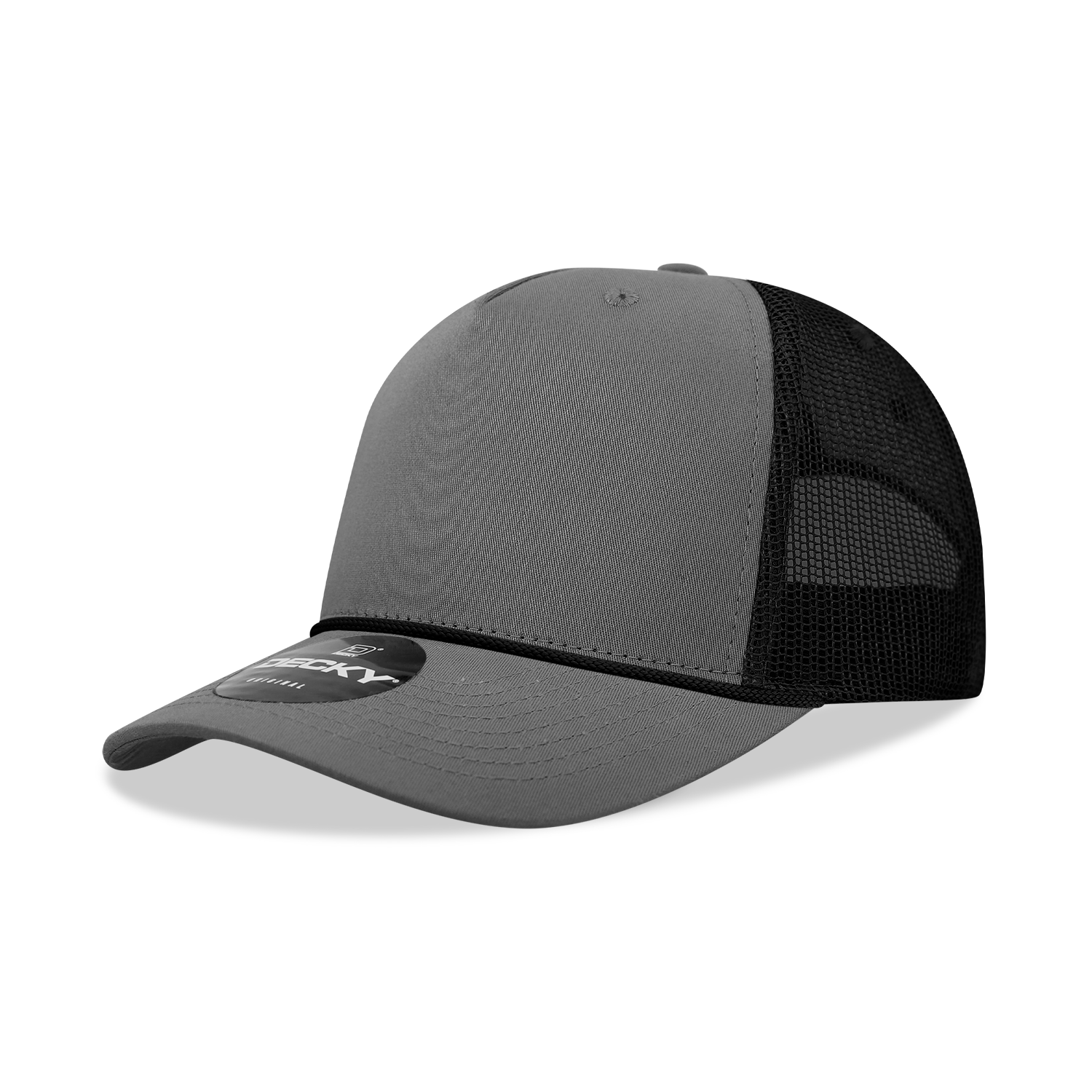 Decky 6040 5 Panel Mid Profile Structured Cotton/Poly Blend Trucker w/Rope