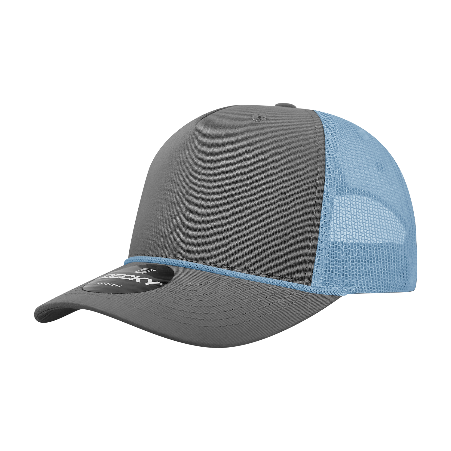 Decky 6040 5 Panel Mid Profile Structured Cotton/Poly Blend Trucker w/Rope