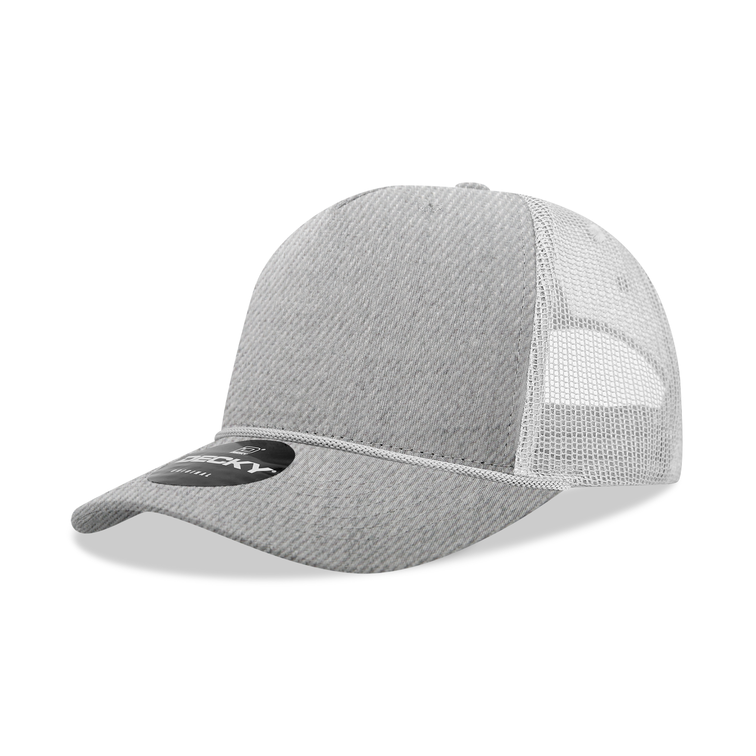 Decky 6040 5 Panel Mid Profile Structured Cotton/Poly Blend Trucker w/Rope