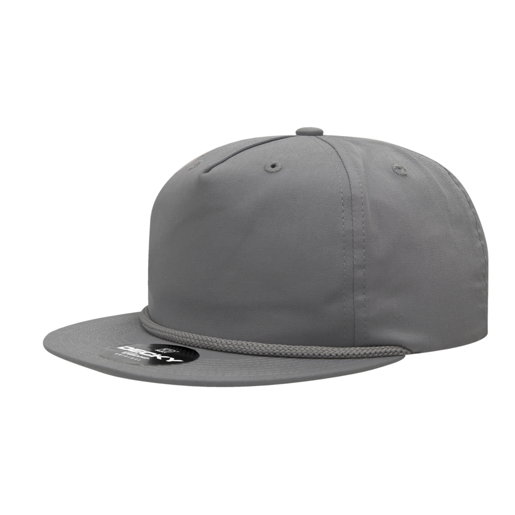 Decky 6042 5 Panel High Profile Relaxed Cotton Blend Rope Hat