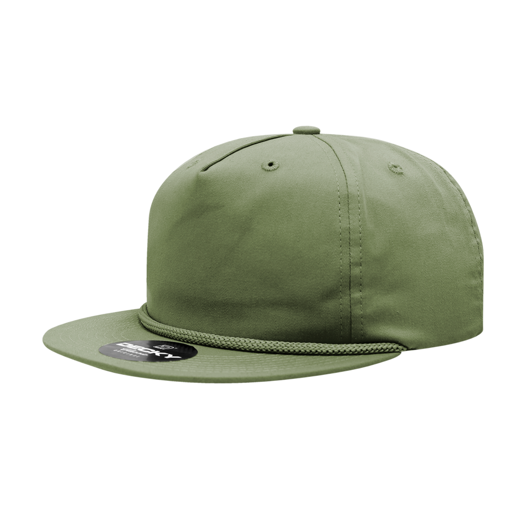 Decky 6042 5 Panel High Profile Relaxed Cotton Blend Rope Hat