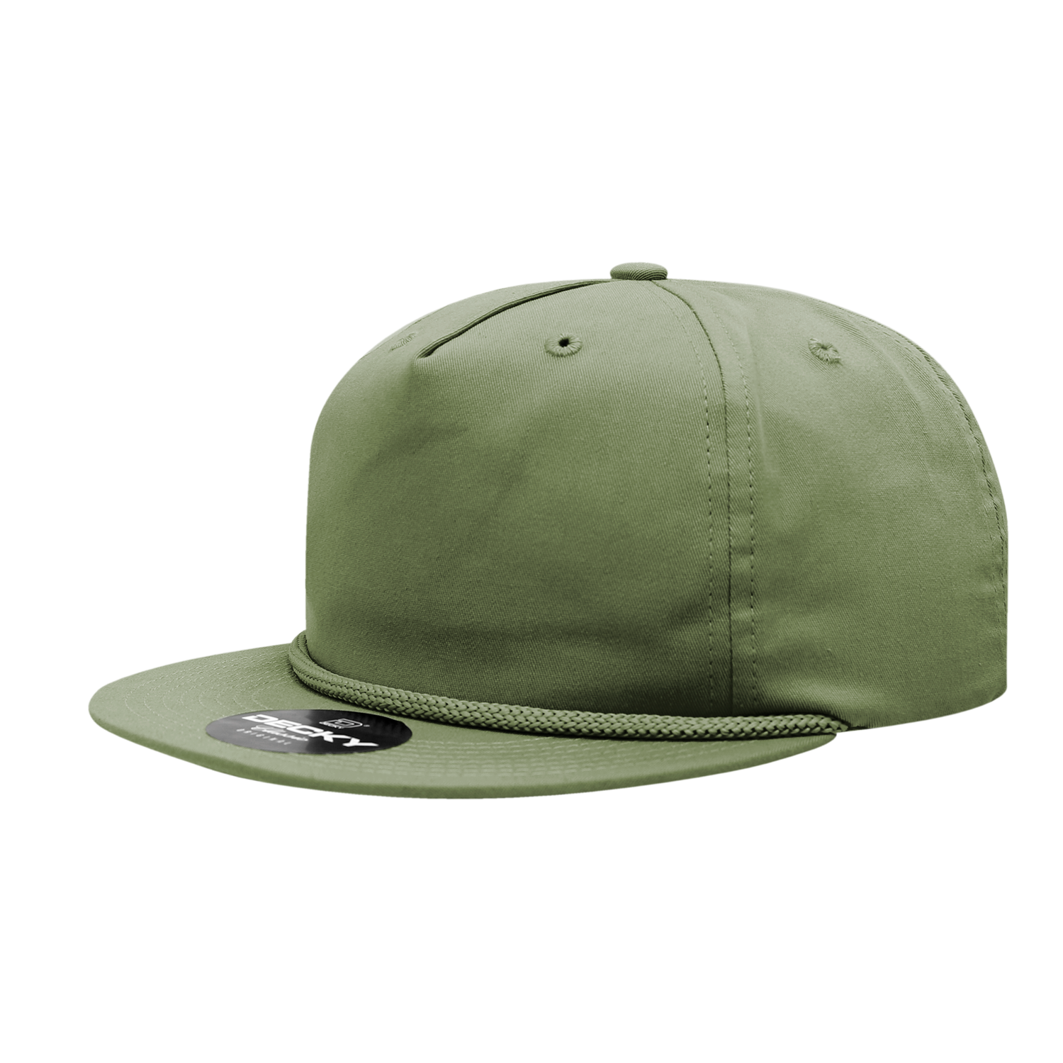 Decky 6042 5 Panel High Profile Relaxed Cotton Blend Rope Hat