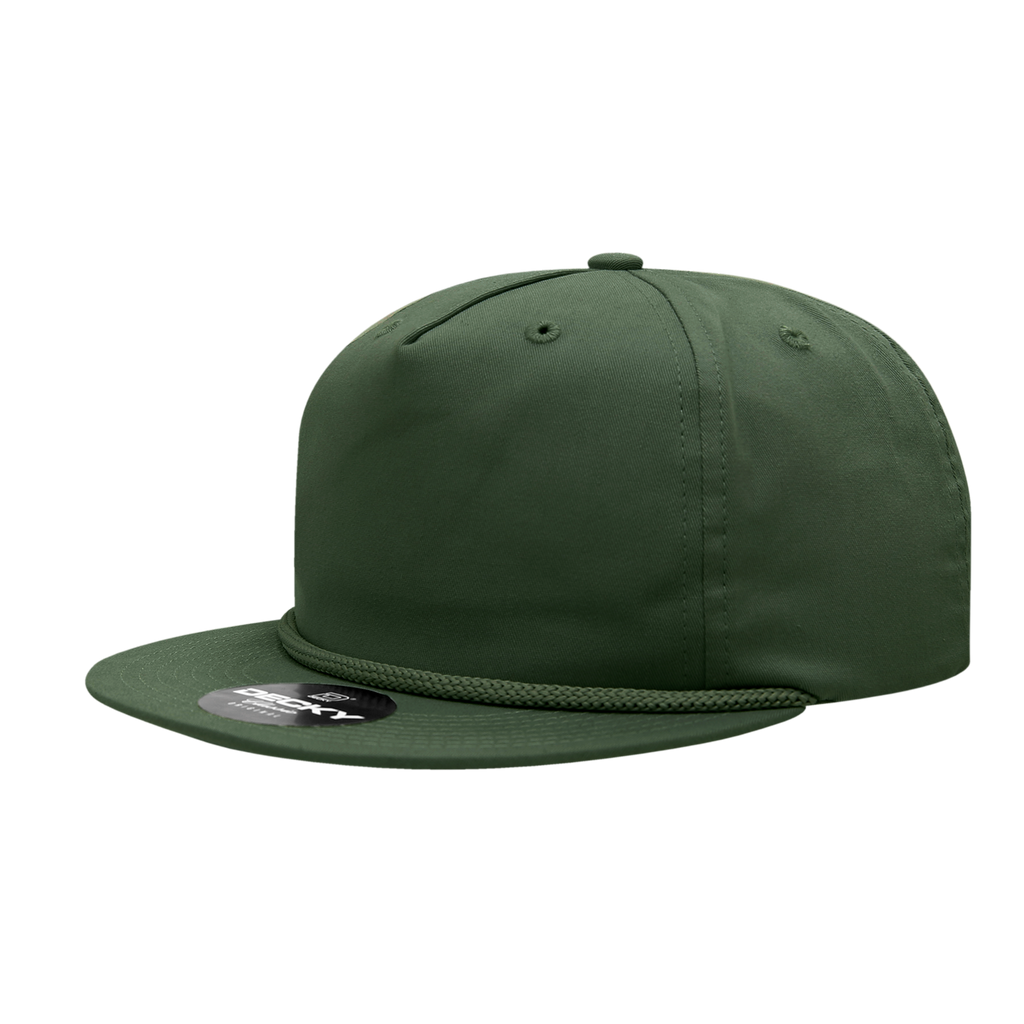 Decky 6042 5 Panel High Profile Relaxed Cotton Blend Rope Hat
