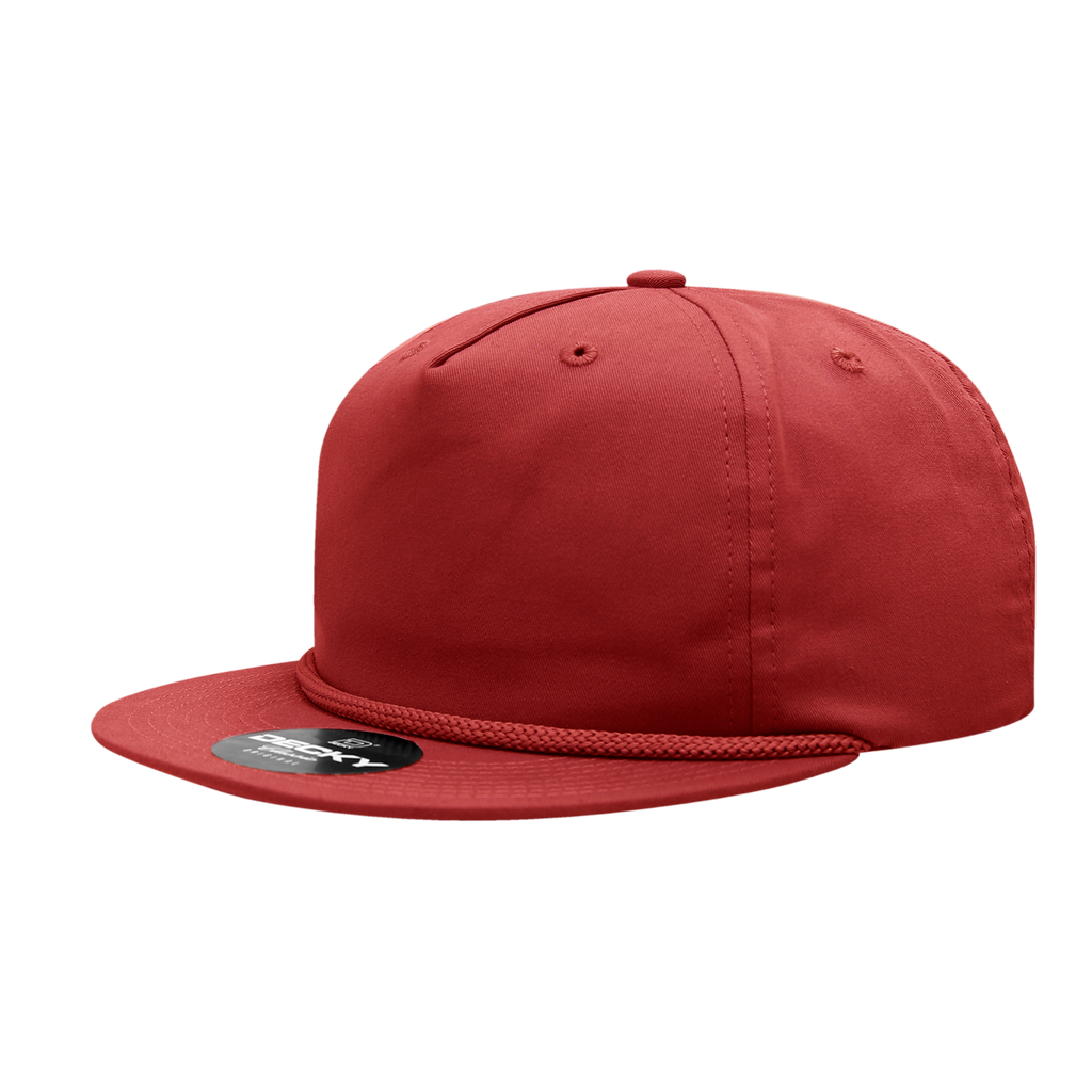 Decky 6042 5 Panel High Profile Relaxed Cotton Blend Rope Hat