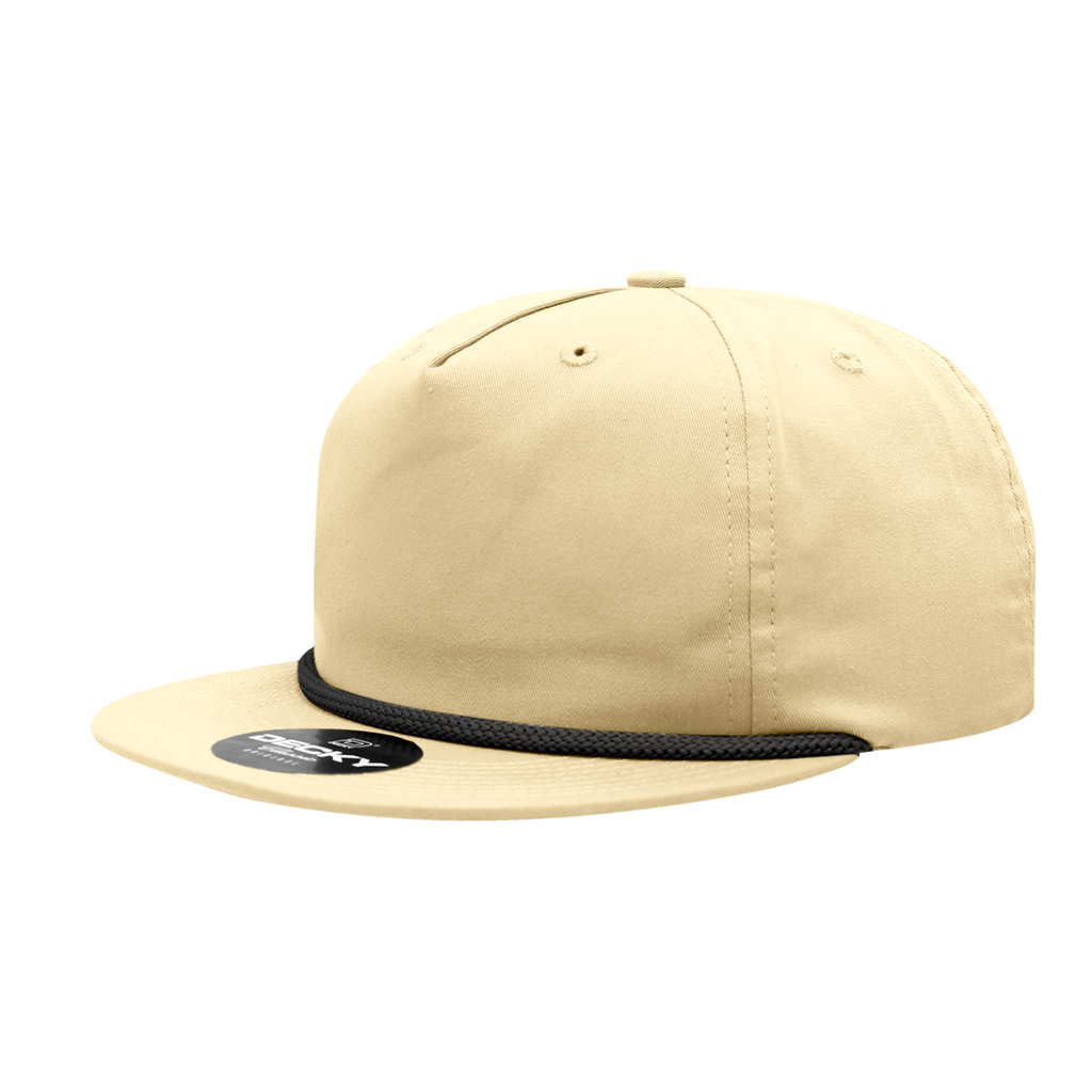 Decky 6042 5 Panel High Profile Relaxed Cotton Blend Rope Hat