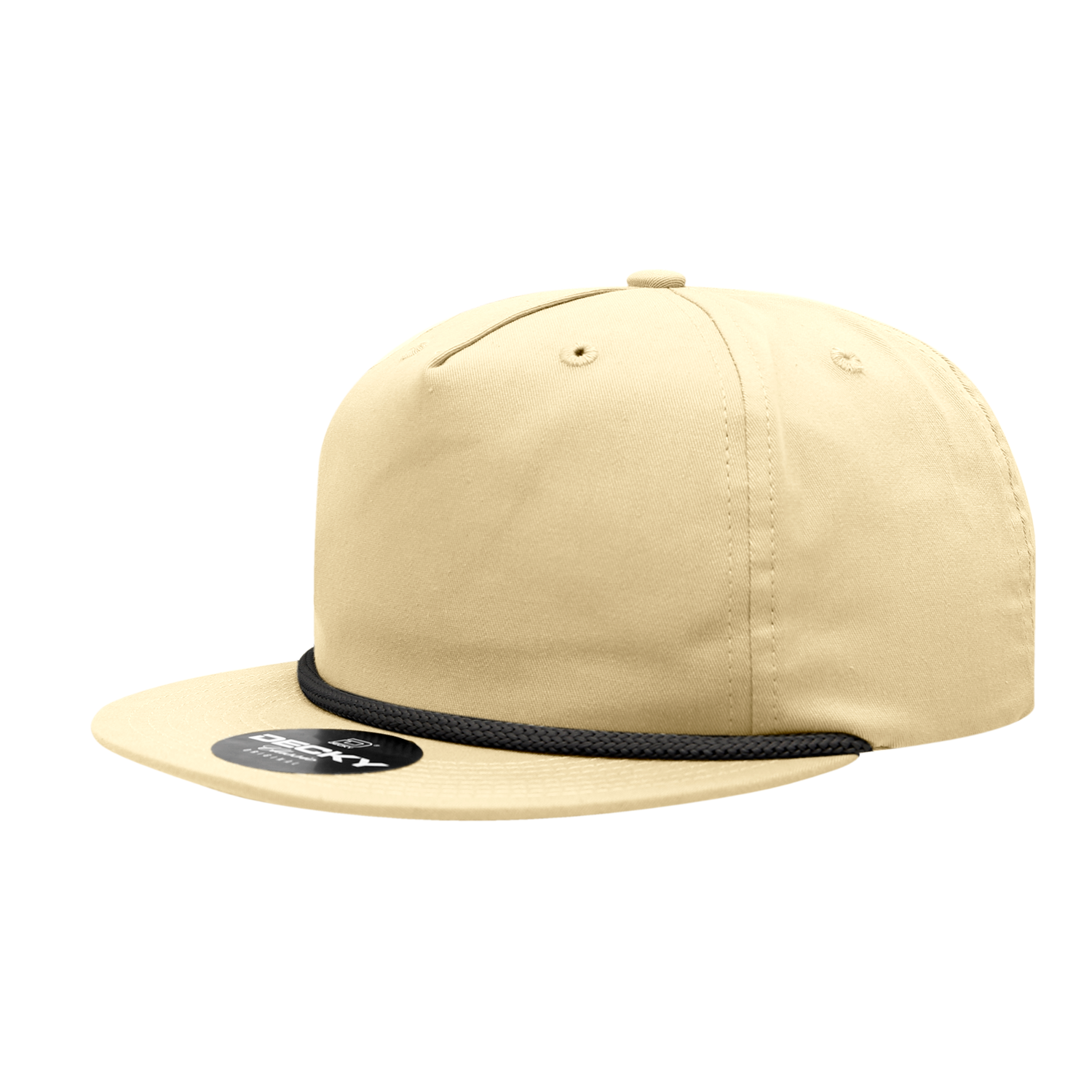 Decky 6042 5 Panel High Profile Relaxed Cotton Blend Rope Hat