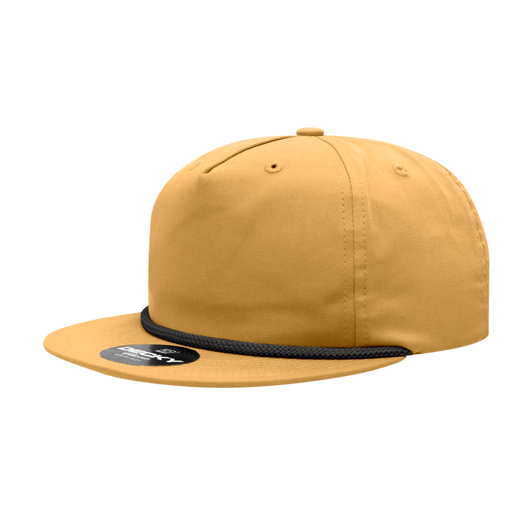 Decky 6042 5 Panel High Profile Relaxed Cotton Blend Rope Hat
