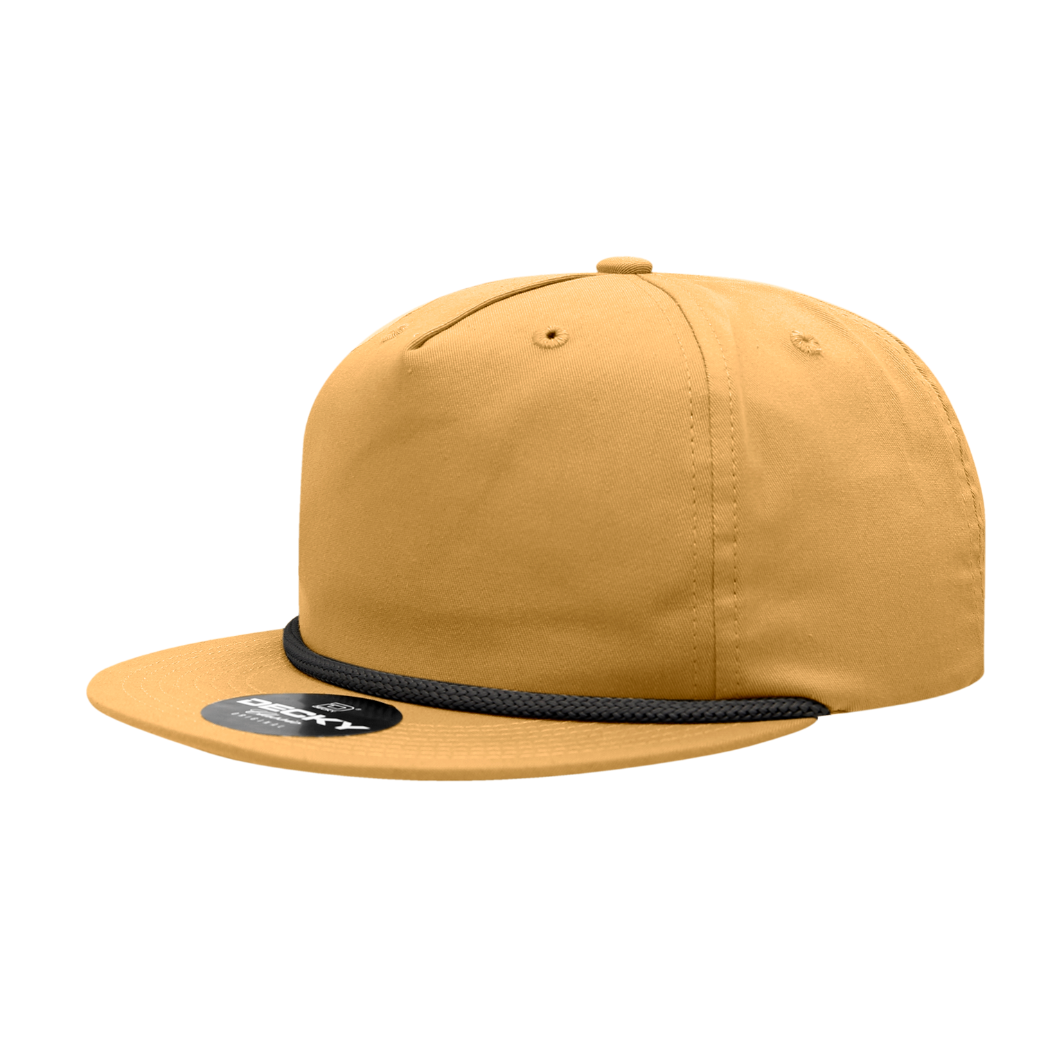 Decky 6042 5 Panel High Profile Relaxed Cotton Blend Rope Hat