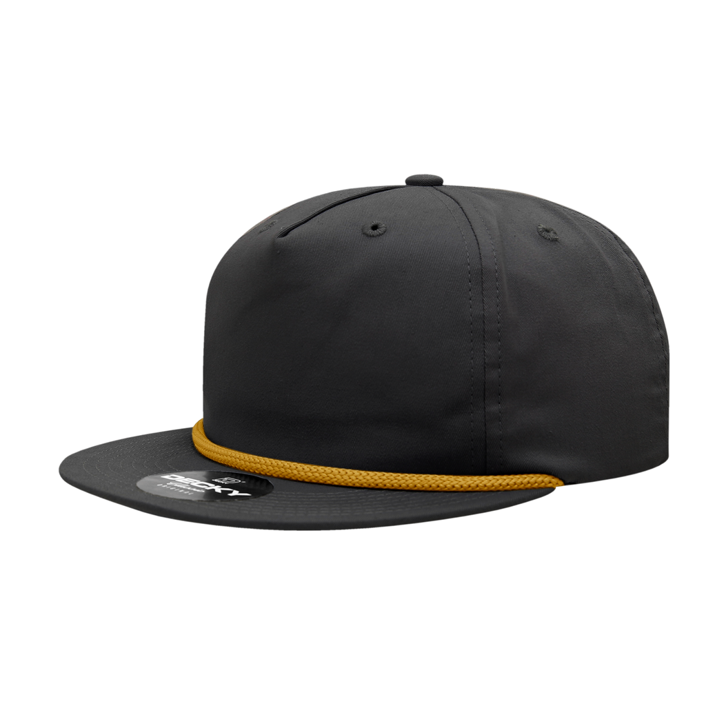 Decky 6042 5 Panel High Profile Relaxed Cotton Blend Rope Hat