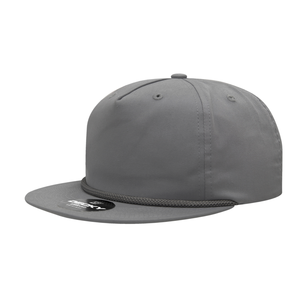 Decky 6042 5 Panel High Profile Relaxed Cotton Blend Rope Hat