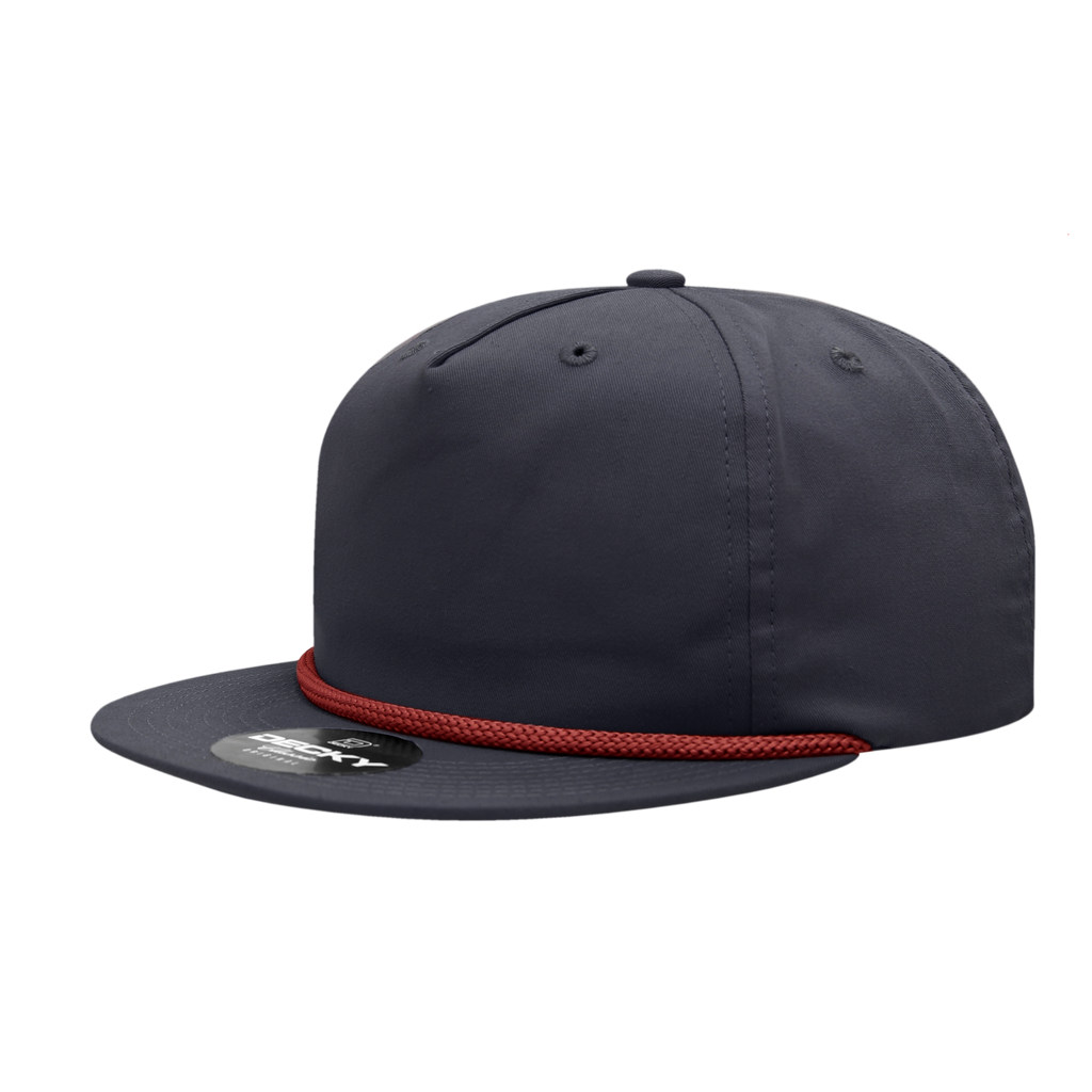 Decky 6042 5 Panel High Profile Relaxed Cotton Blend Rope Hat