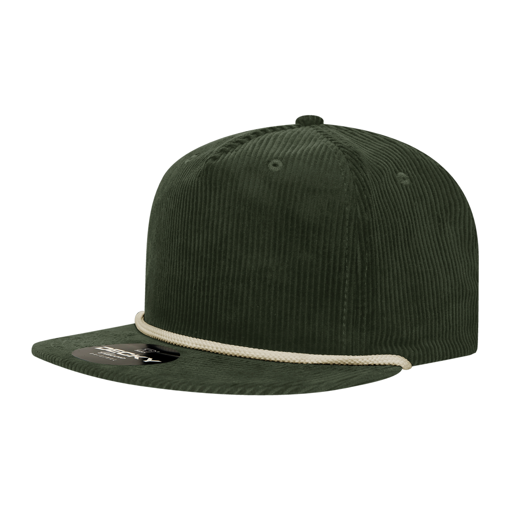 Decky 6043 5 Panel High Profile Relaxed Corduroy Rope Hat