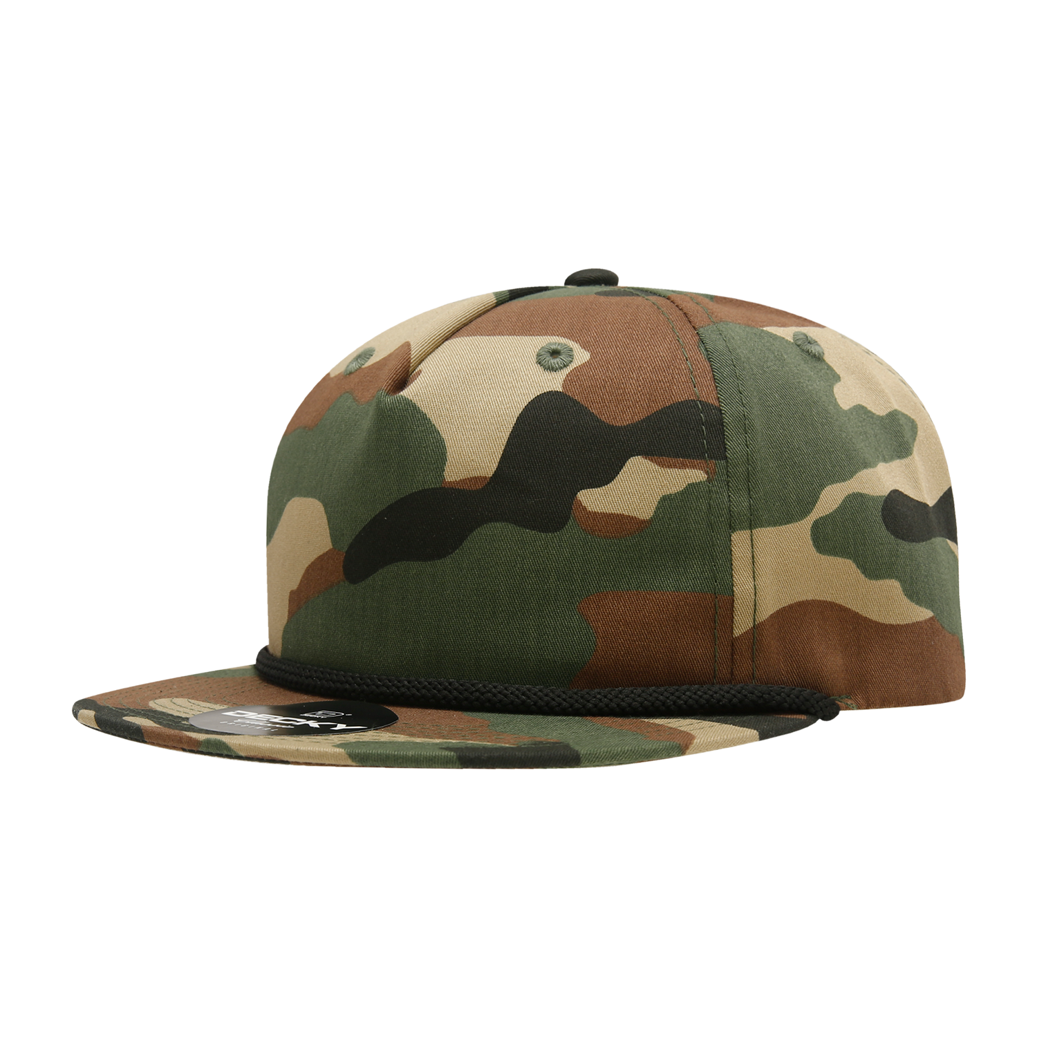 Decky 6044 5 Panel High Profile Relaxed Camo Rope Hat