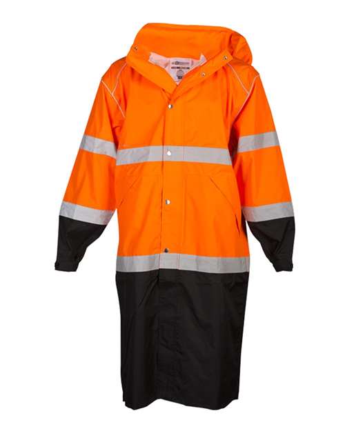 Kishigo RWJ108-109 Unisex Premium Brilliant Series® Long Rain Coat