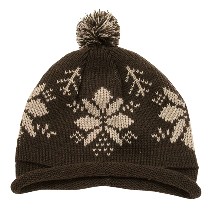 Decky 611B Snowflake Roll Up Beaine w/Pom