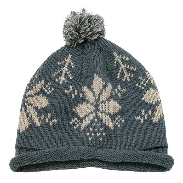 Decky 611B Snowflake Roll Up Beaine w/Pom