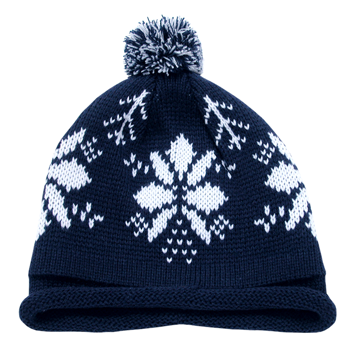 Decky 611B Snowflake Roll Up Beaine w/Pom