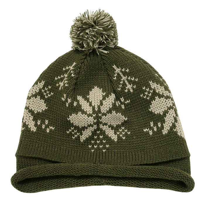 Decky 611B Snowflake Roll Up Beaine w/Pom