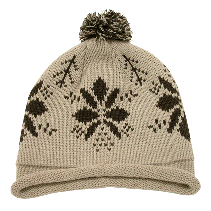 Decky 611B Snowflake Roll Up Beaine w/Pom