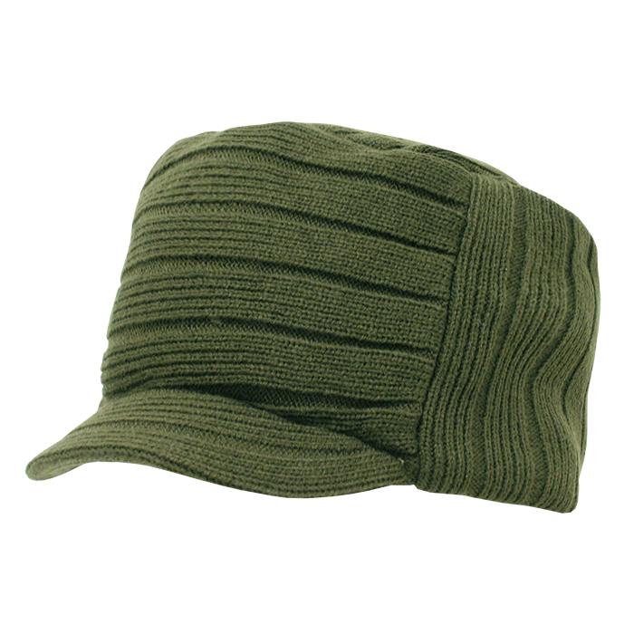 Decky 615 Knitted Flat Top Cap w/ Visor