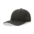 Decky 6224 6 Panel Low Profile Relaxed Perforated Performance Dad Hat, Black