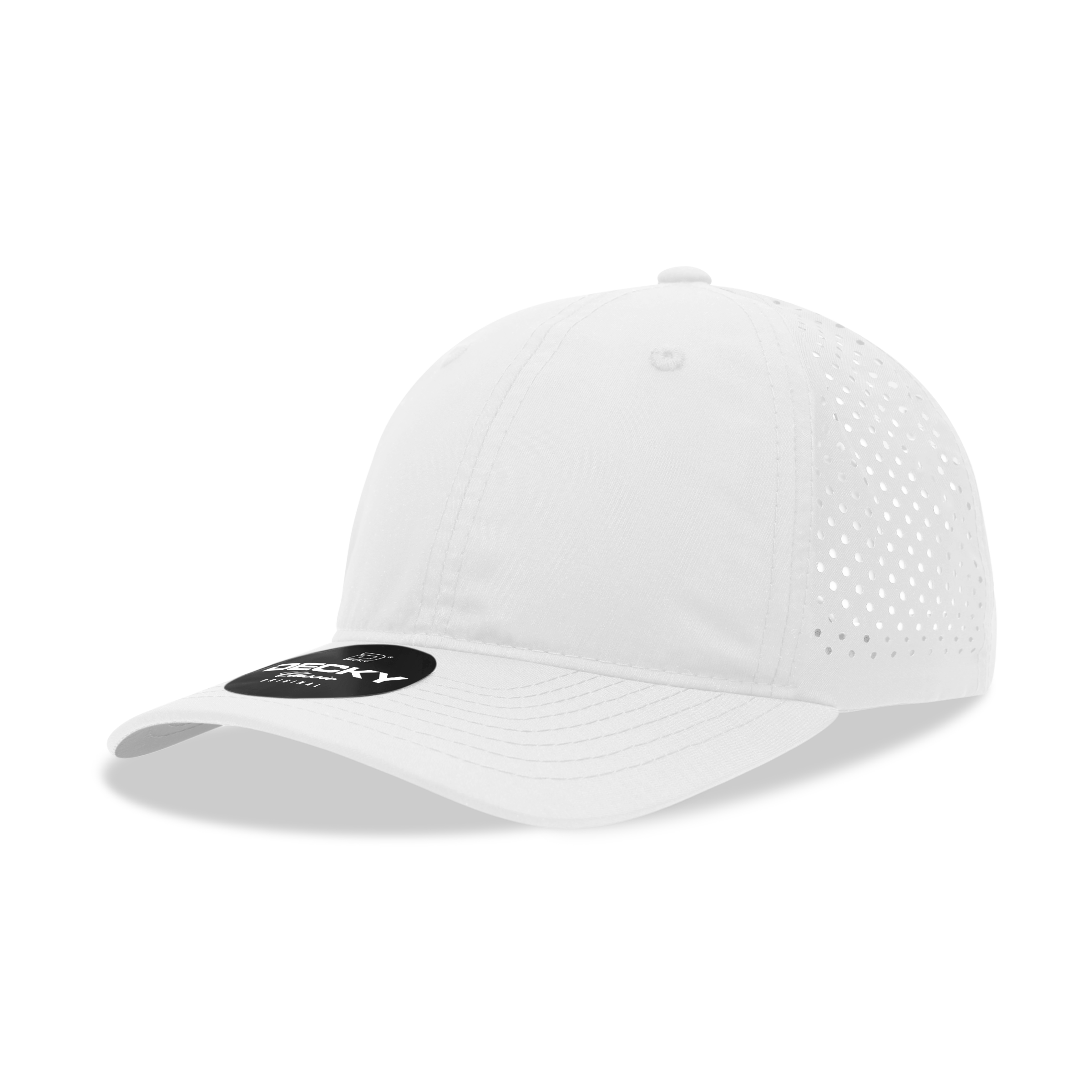Decky 6224 6 Panel Low Profile Relaxed Perforated Performance Dad Hat, Black