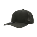 Decky 6227 6 Panel Mid Profile Structured Perforated Performance Cap, Black