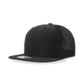 Decky 6228 6 Panel High Profile Structured Perforated Performance Snapback, Black