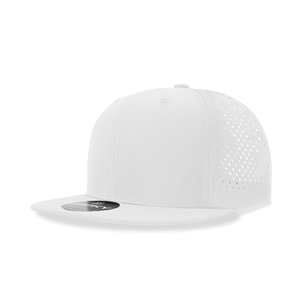 Decky 6228 6 Panel High Profile Structured Perforated Performance Snapback, Black