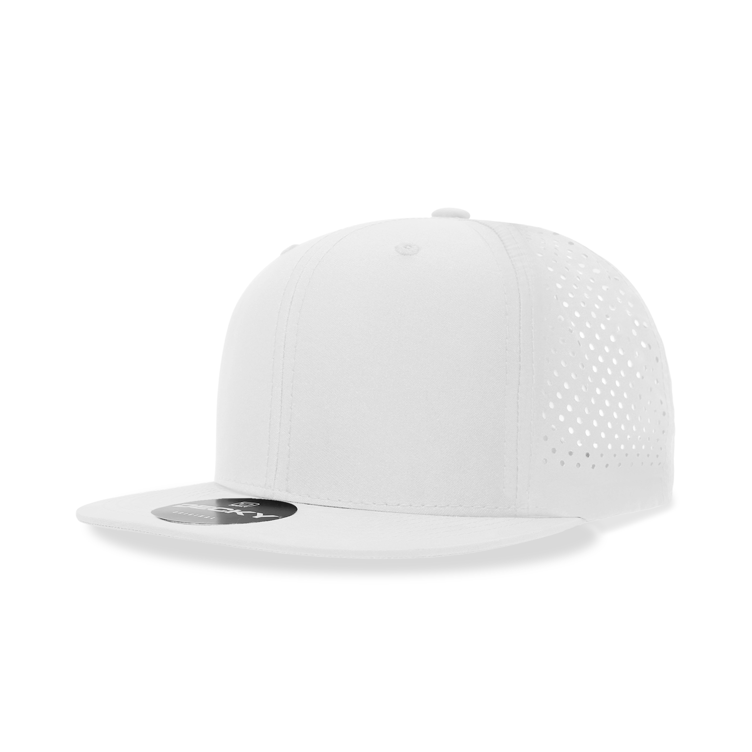 Decky 6228 6 Panel High Profile Structured Perforated Performance Snapback, Black