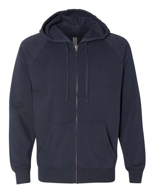 Independent Trading Co. PRM33SBZ Unisex Special Blend Raglan Full-Zip Hooded Sweatshirt