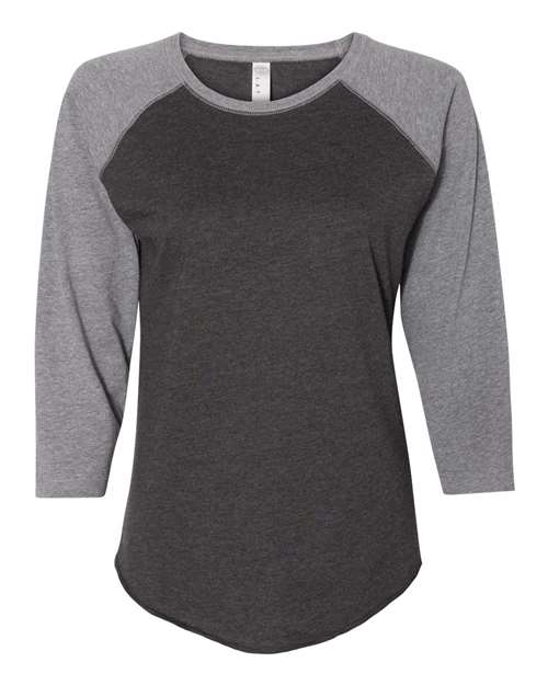 LAT 3530 Women's Baseball Fine Jersey Three-Quarter Sleeve Tee