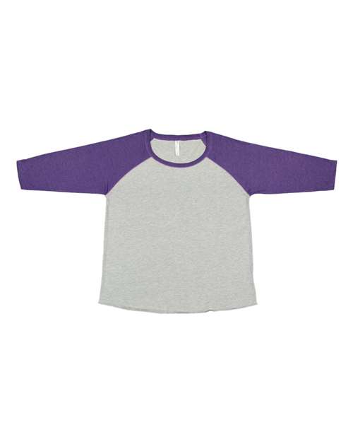 LAT 3830 Women's Curvy Collection Baseball Three-Quarter Sleeve Tee