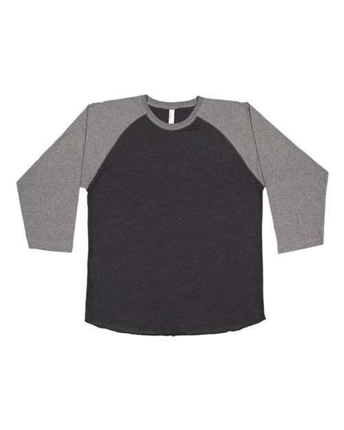 LAT 6930 Unisex Baseball Fine Jersey Three-Quarter Sleeve Tee