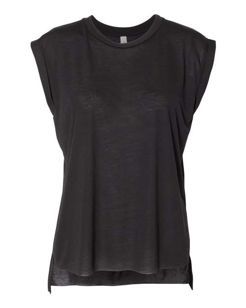 BELLA + CANVAS 8804 Women’s Flowy Rolled Cuffs Muscle Tee