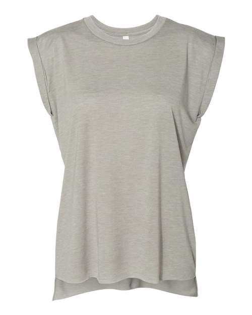 BELLA + CANVAS 8804 Women’s Flowy Rolled Cuffs Muscle Tee