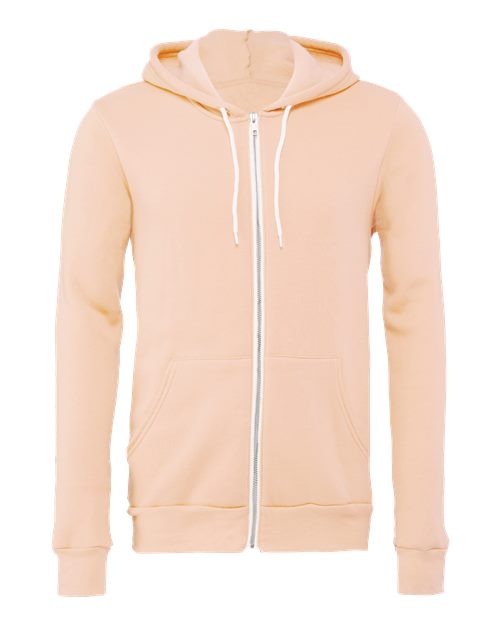 BELLA + CANVAS 3739 Unisex Sponge Fleece Full-Zip Hoodie Sweatshirt