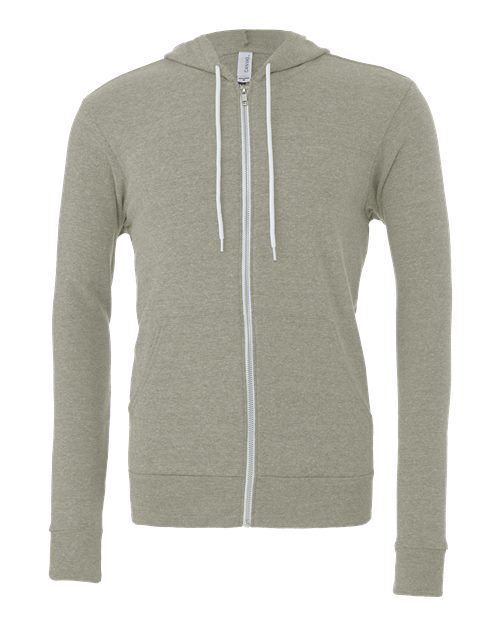 BELLA + CANVAS 3739 Unisex Sponge Fleece Full-Zip Hoodie Sweatshirt