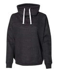 J. America 8673 Women’s Mélange Fleece Cowl Neck Sweatshirt