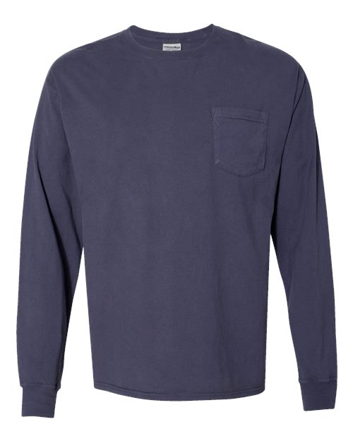 ComfortWash by Hanes GDH250 Unisex Garment-Dyed Long Sleeve T-Shirt With a Pocket