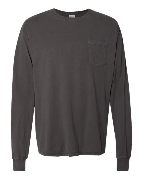 ComfortWash by Hanes GDH250 Unisex Garment-Dyed Long Sleeve T-Shirt With a Pocket