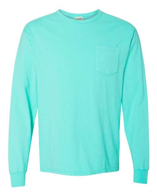 ComfortWash by Hanes GDH250 Unisex Garment-Dyed Long Sleeve T-Shirt With a Pocket