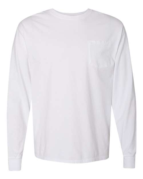 ComfortWash by Hanes GDH250 Unisex Garment-Dyed Long Sleeve T-Shirt With a Pocket