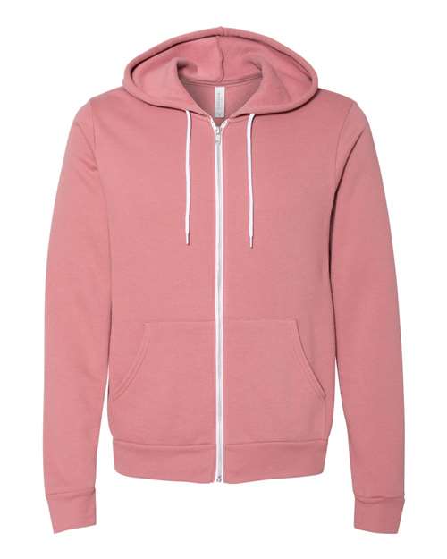 BELLA + CANVAS 3739 Unisex Sponge Fleece Full-Zip Hoodie Sweatshirt