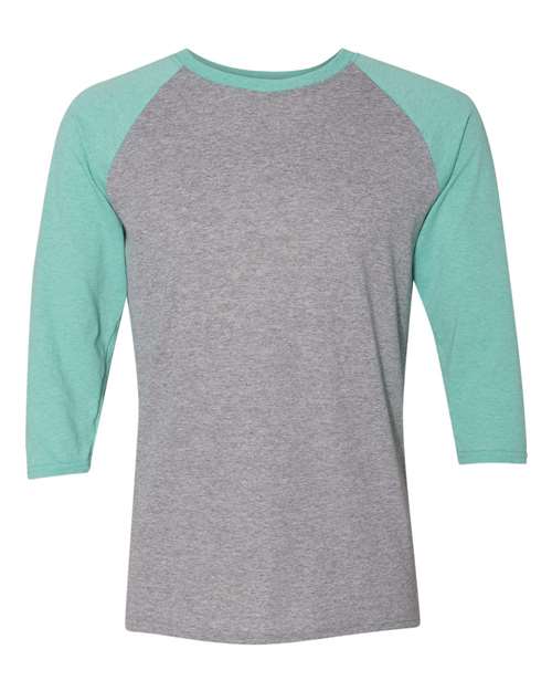 JERZEES 601RR Unisex Triblend Three-Quarter Raglan Baseball T-Shirt